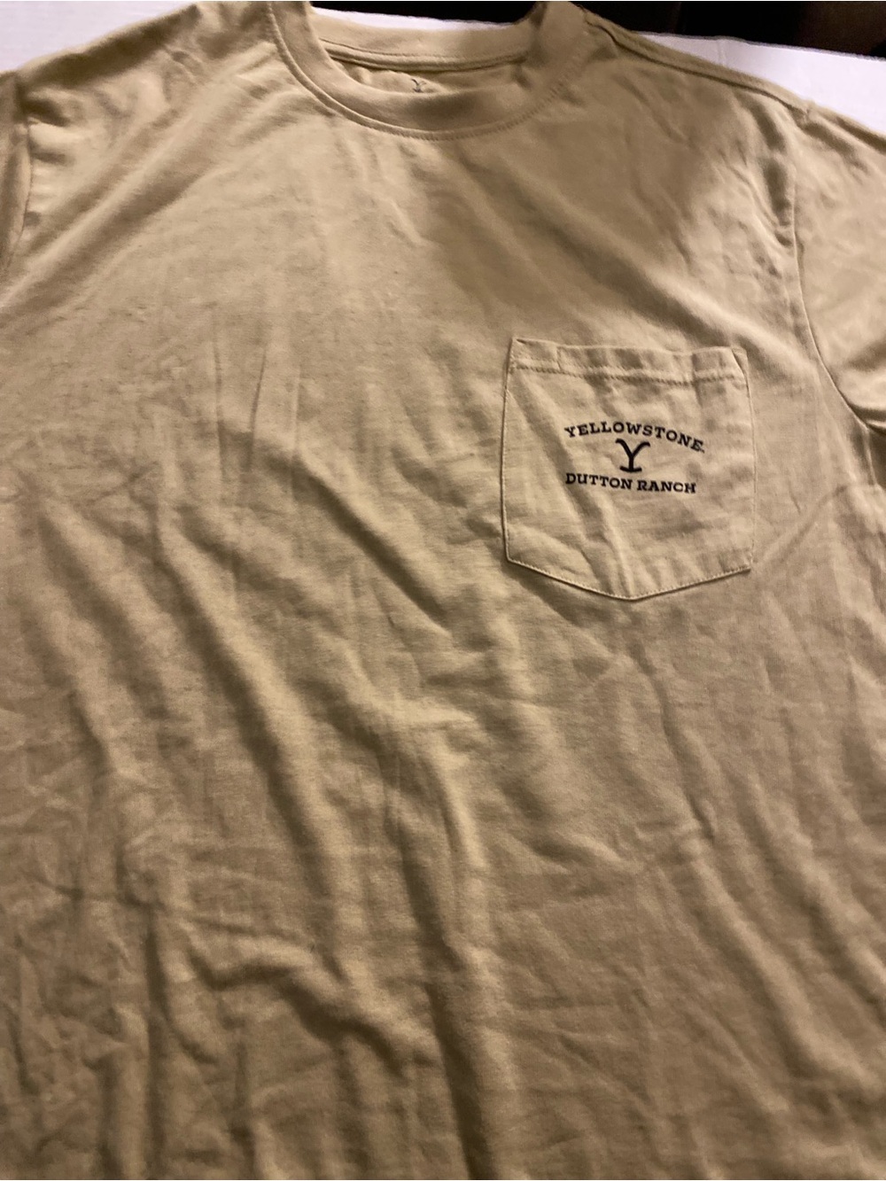 Dutton Ranch Yellowstone Short Sleeve Pocket Tee - Tan